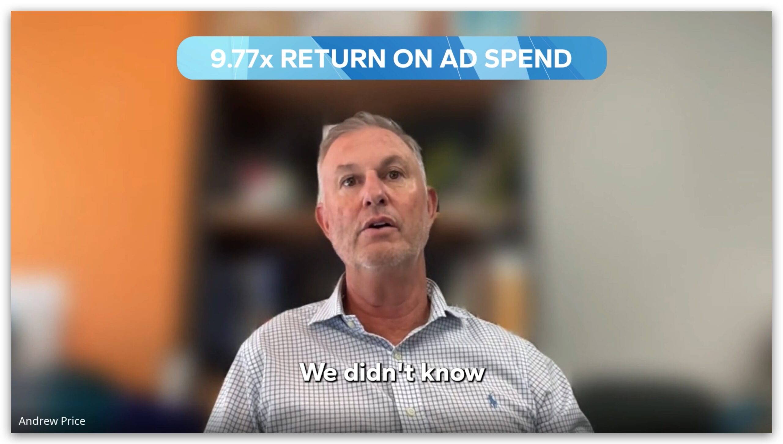 Rawson Print Co director video testimonial on 9.7x return on ad spend